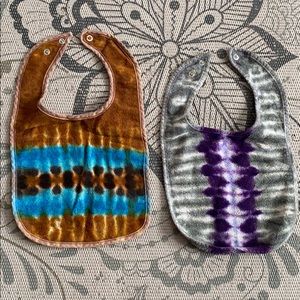 Tie Dye baby bibs Terry cloth cotton. Dyed Happy!